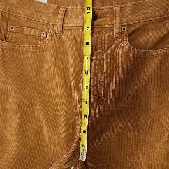 GAP Women's Cigarette High Rise Brown Orange Corduroy Pants 29/8R - Picture 6 of 10